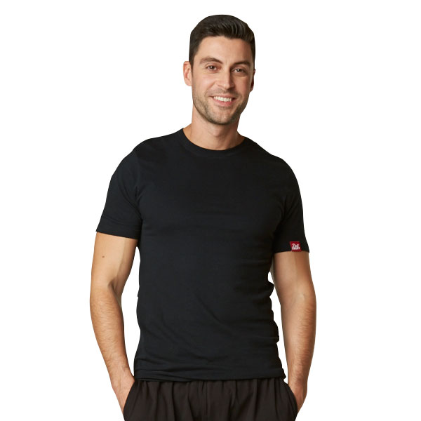 Men's Organic Cotton Crew Neck Dirt Shirt: Black