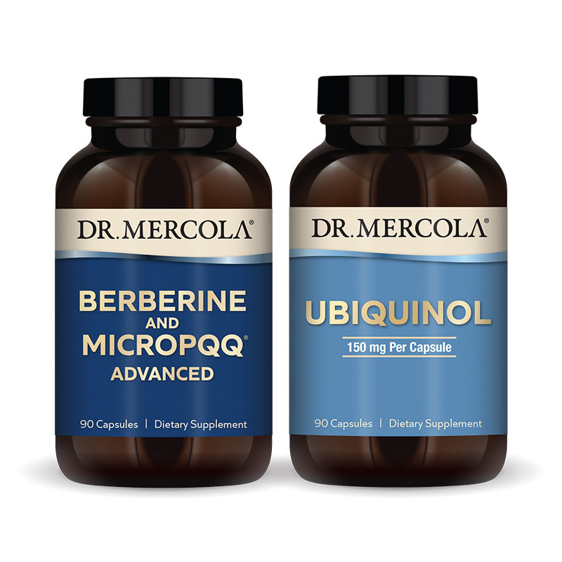 Berberine and MicroPQQ Advanced Ubiquinol supplement bottle