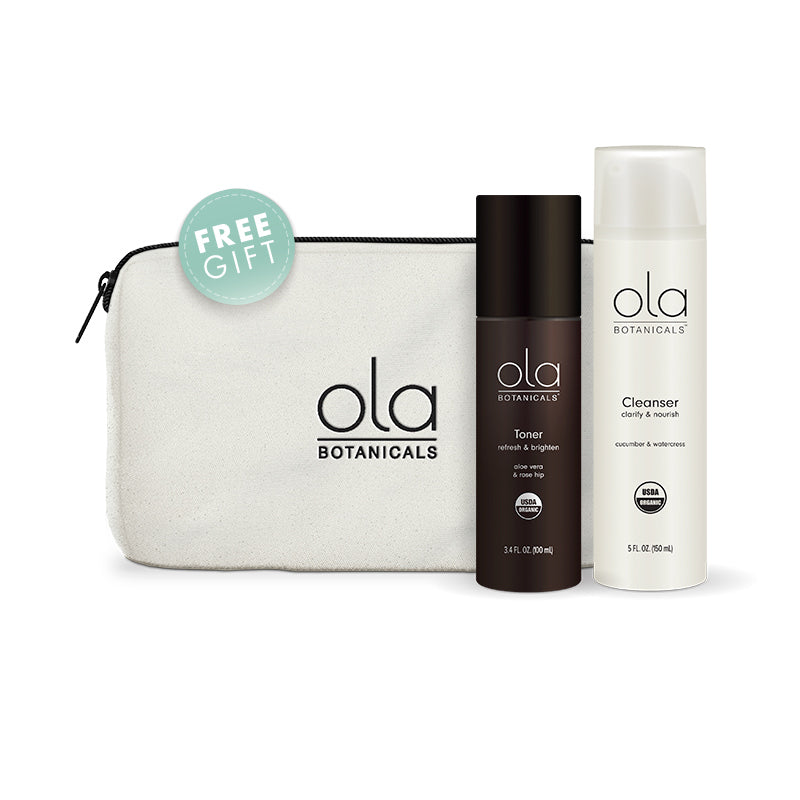 Ola Botanicals Cleanse & Tone Skincare Bundle