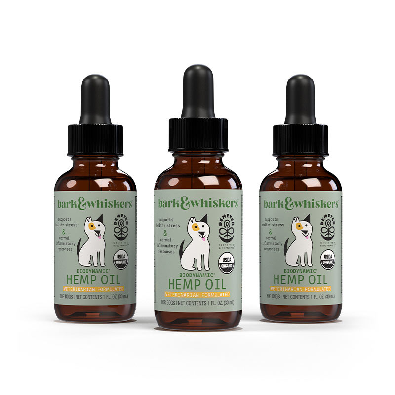 Aceite de Cáñamo Orgánico para Perros Biodynamic® Bark & Whiskers®