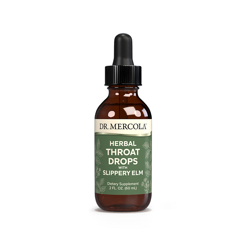 Herbal Throat Liquid Drops with Slippery Elm