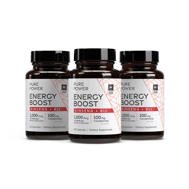 Pure Power Energy Boost Ginseng + B12 supplement bottle