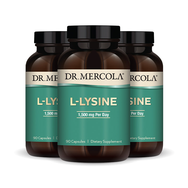 Dr. Mercola L-Lysine Supplement bottle