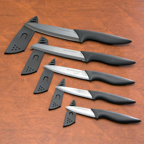 Ceramic Knife Set in use