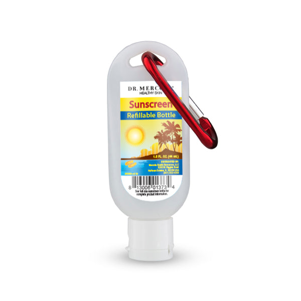 Sunscreen Empty Travel Bottle with Mercola Clip