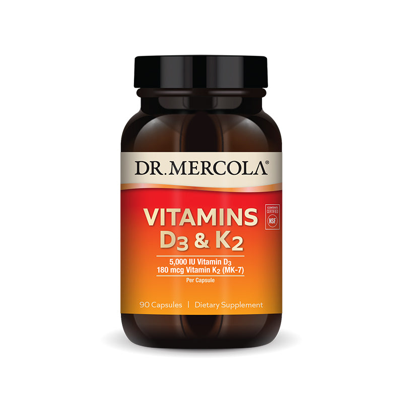 Vitamins D3 & K2 Supplement Bottle
