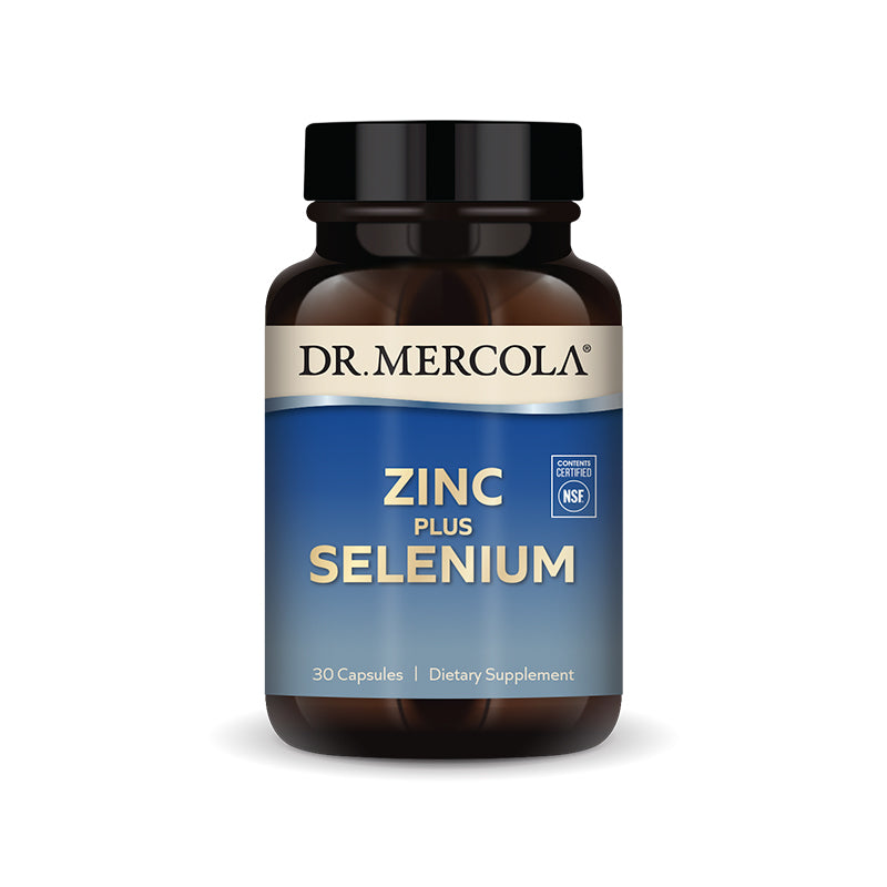 Dr. Mercola Zinc Plus Selenium Supplement bottle