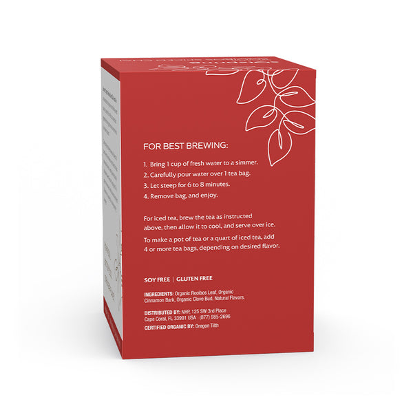Solspring Organic Rooibos Spiced Chai Tea ingredients and packaging