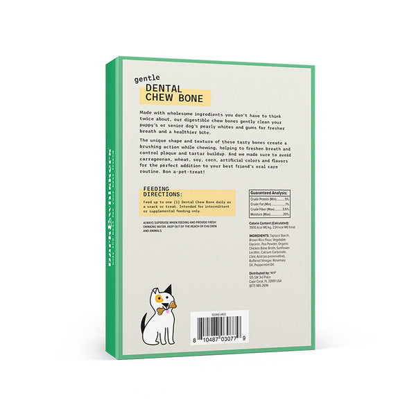Bark & Whiskers Gentle Dental Chew Bones for Large Dogs