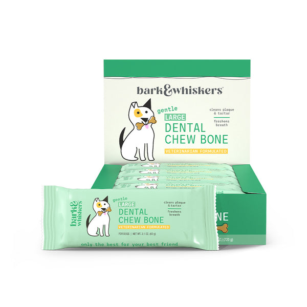 Bark & Whiskers Gentle Dental Chew Bones for Large Dogs