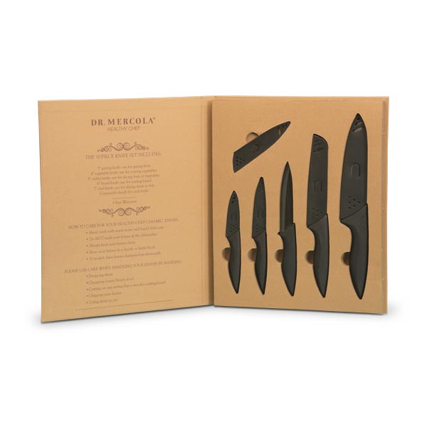 Ceramic Knife Set and Acrylic Knife Holder