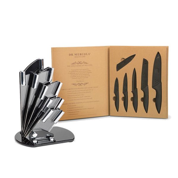 Ceramic Knife Set and Acrylic Knife Holder