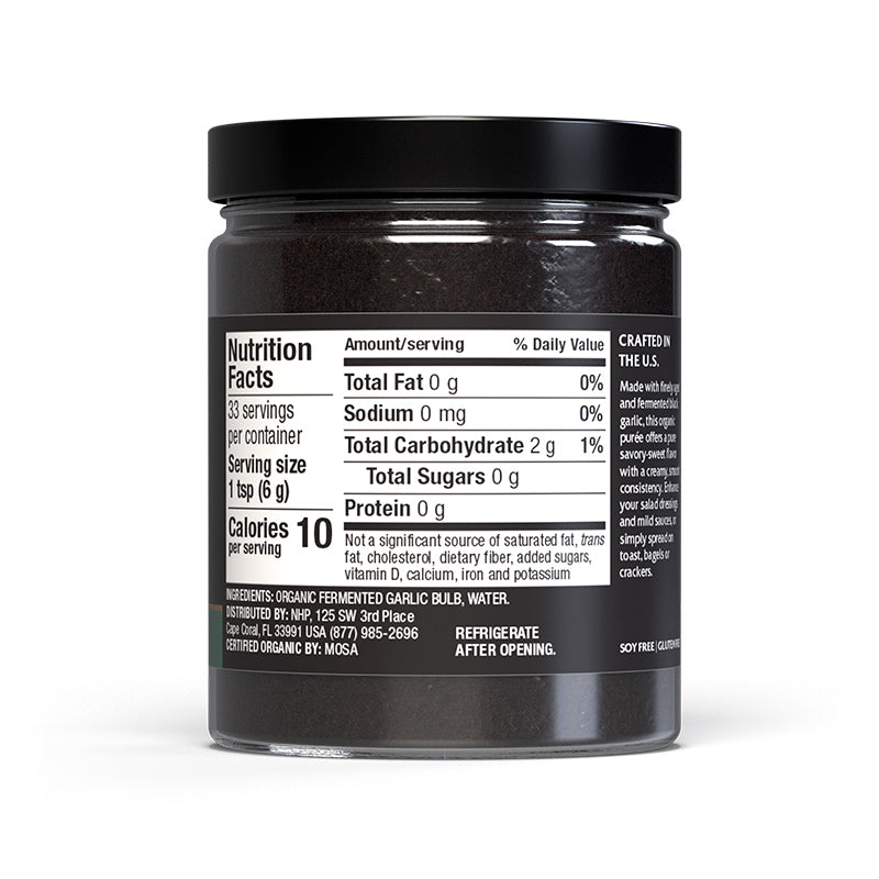 Ajo Negro Orgánico y Fermentado Solspring® - Puré