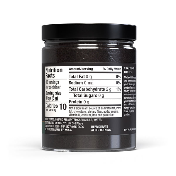 Fermented black garlic purée on crackers