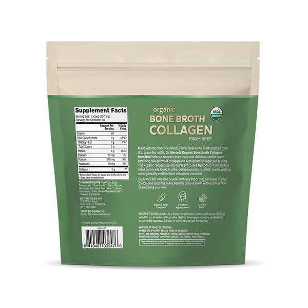 Organic Bone Broth Collagen Powder scoop