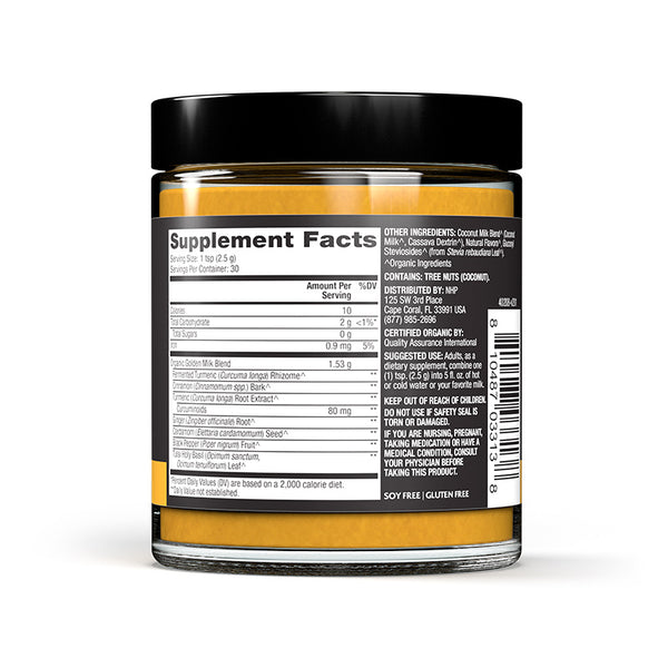 Solspring Organic Golden Milk ingredients