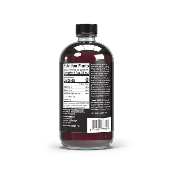 Solspring Organic Blueberry Vinegar ingredients