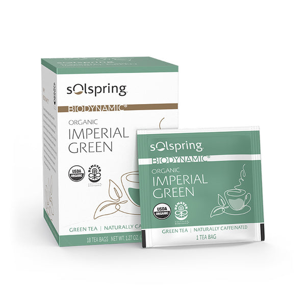 Solspring Biodynamic Organic Imperial Green Tea box
