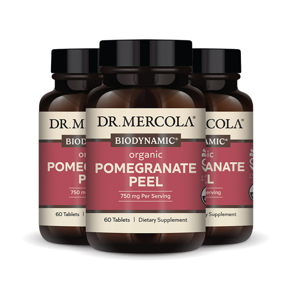 Dr. Mercola's Biodynamic Organic Pomegranate Peel Supplement bottle
