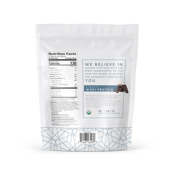 Pure Power Organic Whey Protein Chocolate Flavor