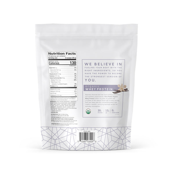 Pure Power Organic Whey Protein - Vanilla