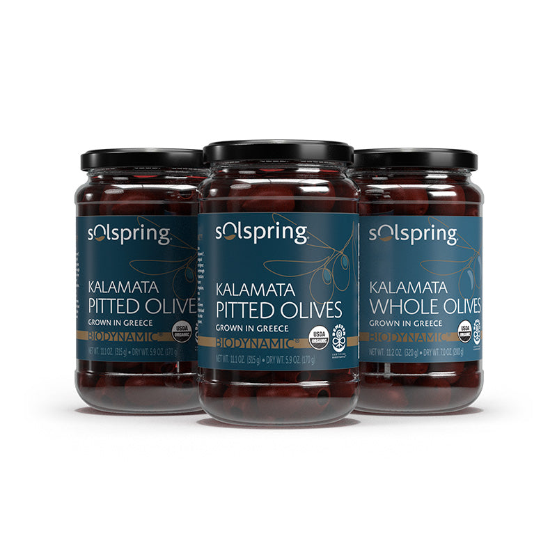 Aceitunas Kalamata Orgánicas Solspring® Biodynamic®: Cree su Paquete de 3