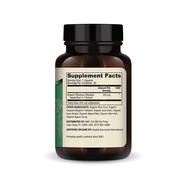 Dr. Mercola's Organic Rhodiola Extract Supplement capsules