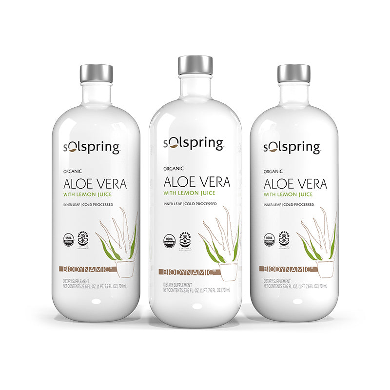 Solspring Biodynamic Organic Aloe Vera Juice with Lemon