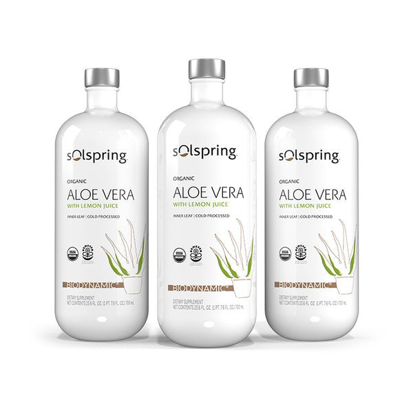 Solspring Biodynamic Organic Aloe Vera Juice with Lemon