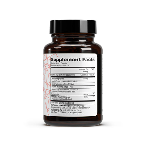 Pure Power Energy Boost Ginseng + B12 supplement capsules