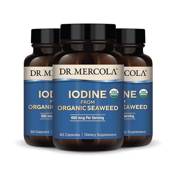 Iodine from Organic Seaweed supplement bottle