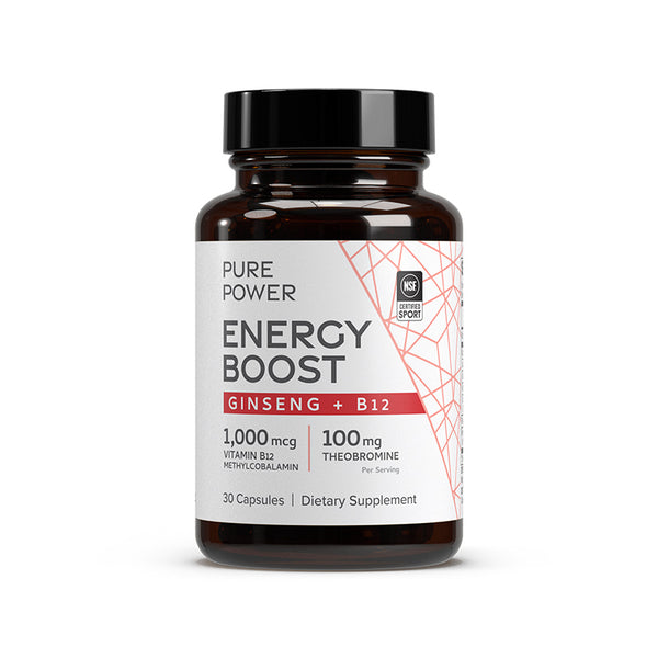 Pure Power Energy Boost Ginseng + B12 supplement bottle