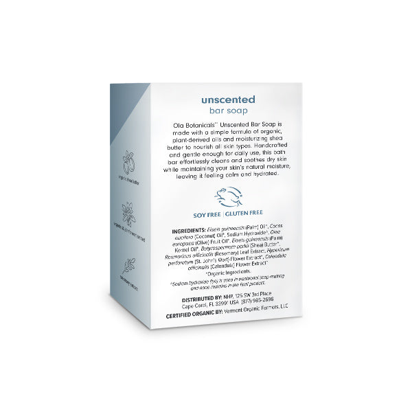 Ola Botanicals Unscented Bar Soap ingredients