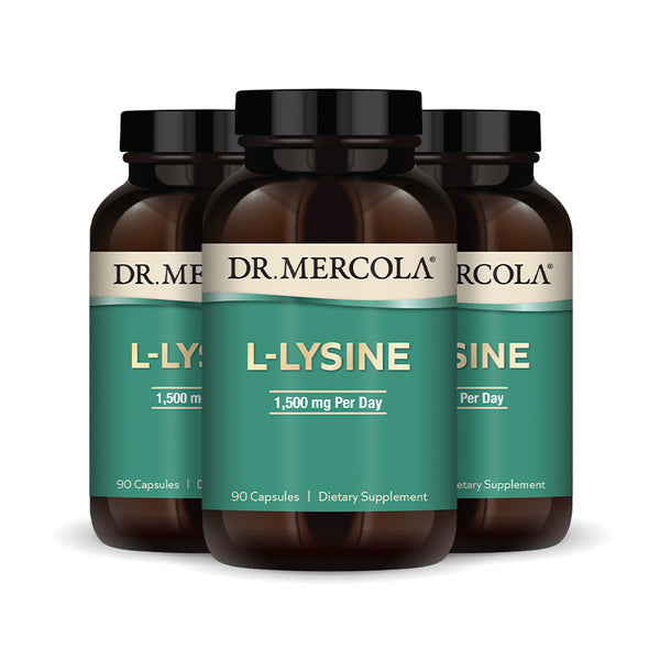 Dr. Mercola L-Lysine Supplement bottle