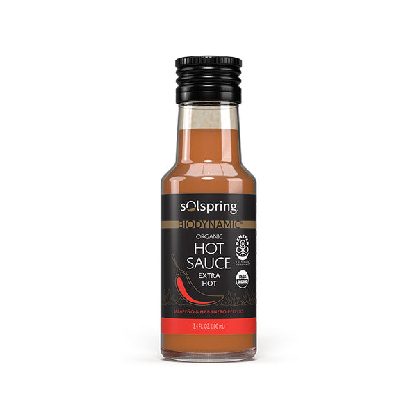Solspring Biodynamic Organic Extra Hot Sauce bottle