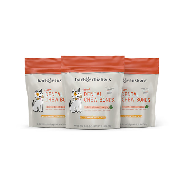 Bark & Whiskers Veggie Dental Chew Bones