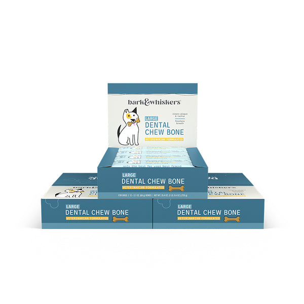 Bark & Whiskers Dental Chew Bones for Large Dogs