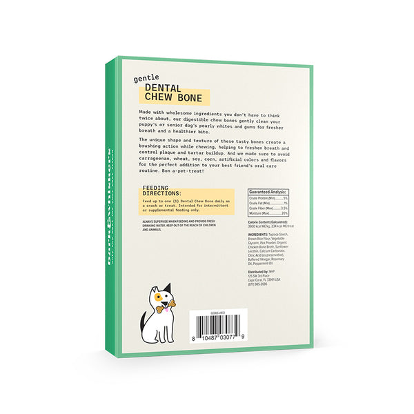 Bark & Whiskers® Gentle Dental Chew Bones - Small