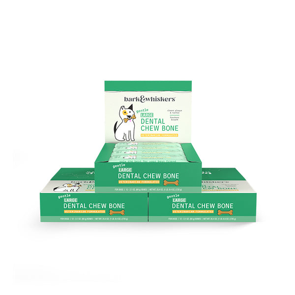 Bark & Whiskers® Gentle Dental Chew Bones - Large