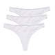 Sito™ Women's Thong Panties, Organic Cotton 3-Pack