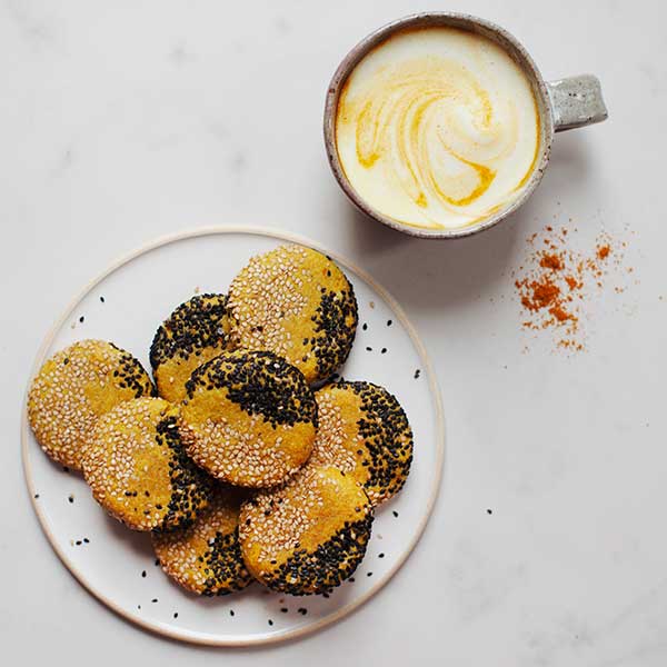 Golden Milk Tahini Cookies - 3