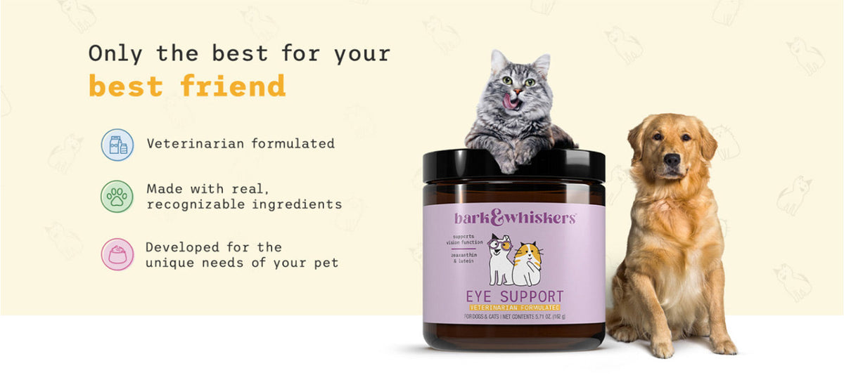 Bark & Whiskers Eye Support supplement for dogs and cats