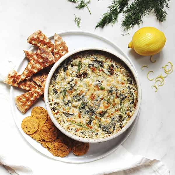 Goat Cheese, Spinach & Artichoke Dip - 1