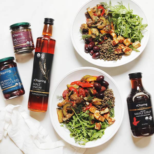 Roasted Vegetable & Halloumi Bowls - 4