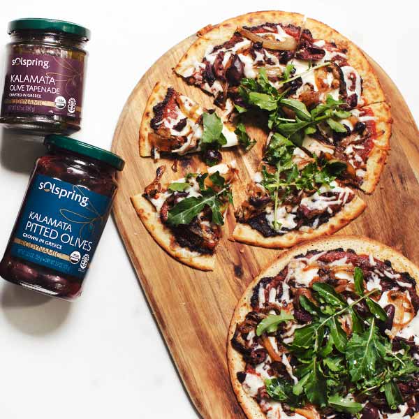 Golden Onion, Shiitake & Olive Socca Pizza - 2