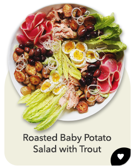 Roasted Baby Potato Salad with Trout
